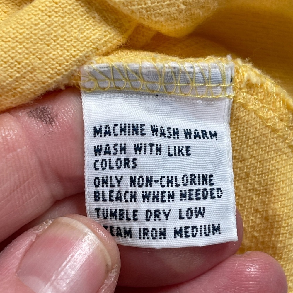 Vintage Polo Ralph Lauren Shirt Mens XL Yellow Long Sleeve Preppy Classic Cotton - Picture 6 of 6